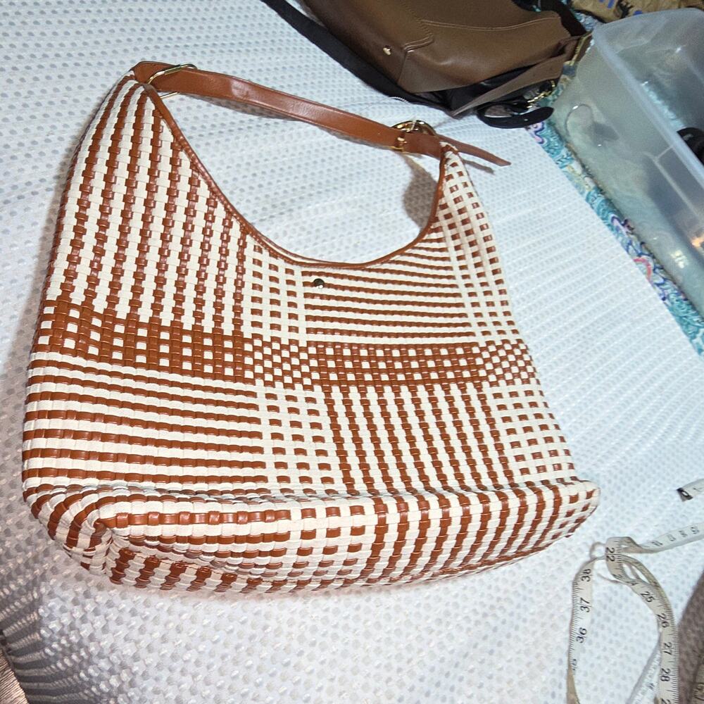 ANTHROPOLOGY XL LOVE KNOT SLOUCHY WOVEN HOBO BAG